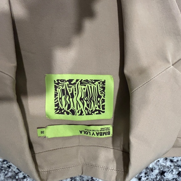 BIMBA Y LOLA JACKET (Spanish/Portuguese) Fashion Brand Size 38 Color Sand - Picture 8 of 12